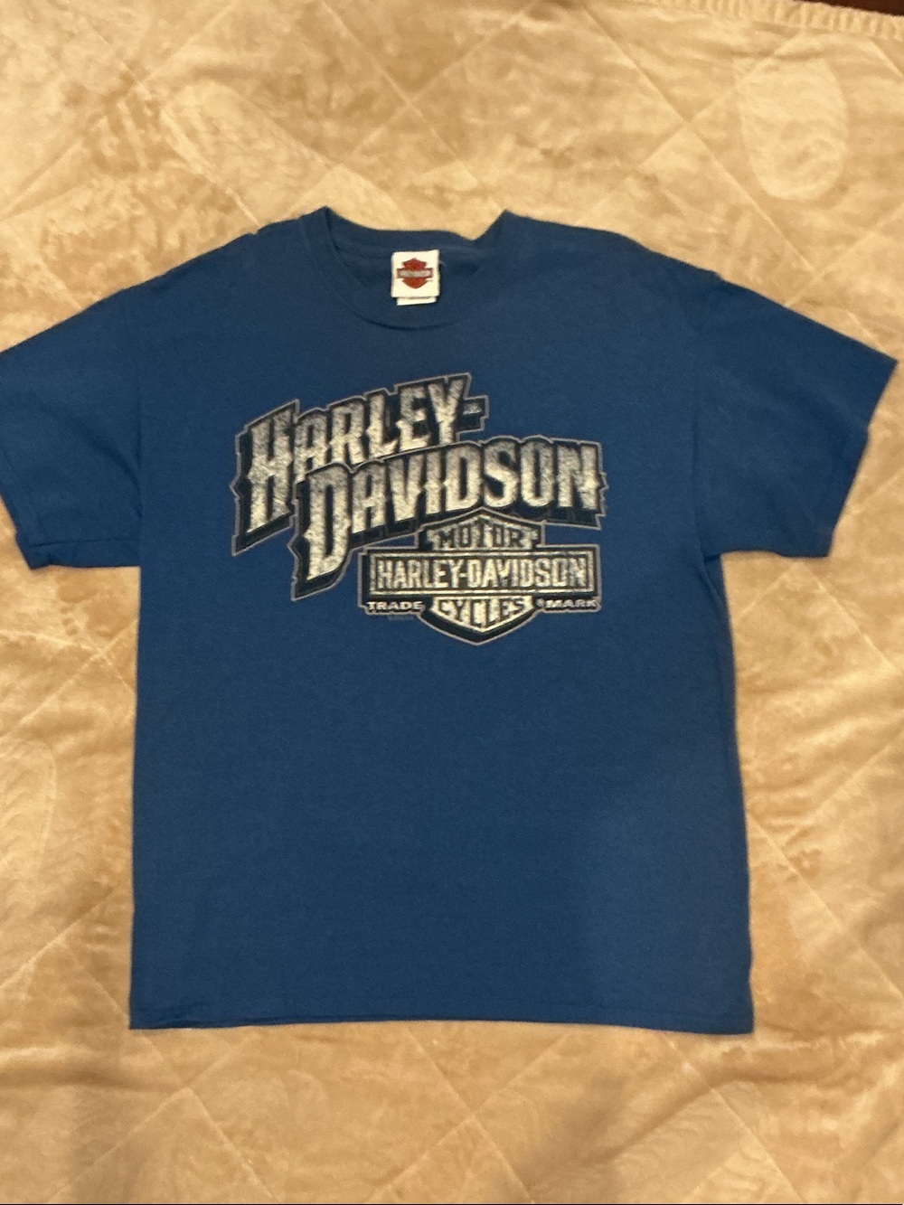 Harley-Davidson Royal Blue Graphic Logo Short Sleeve Tee